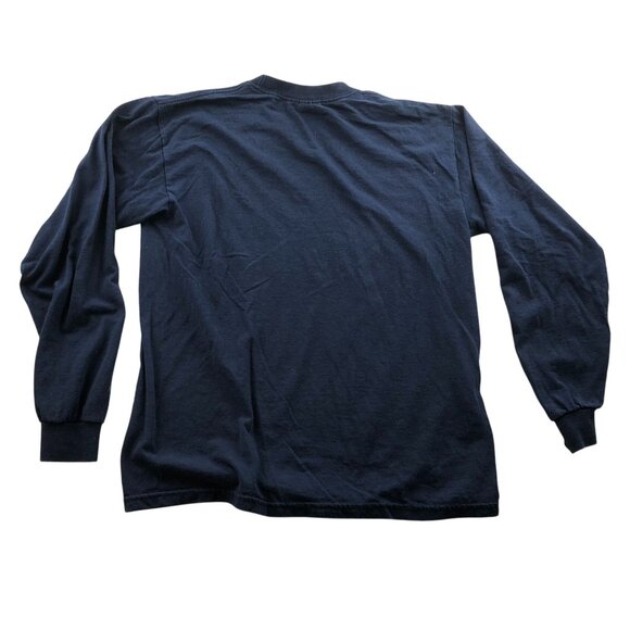 Gildan Mens Penn State T-Shirt Medium Long Sleeve Shirt Ultra Blend Navy Casual - Picture 2 of 11